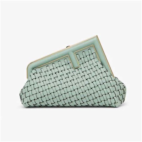 fendi first small mint green leather interlace bag|Fendi First – Bag Review .